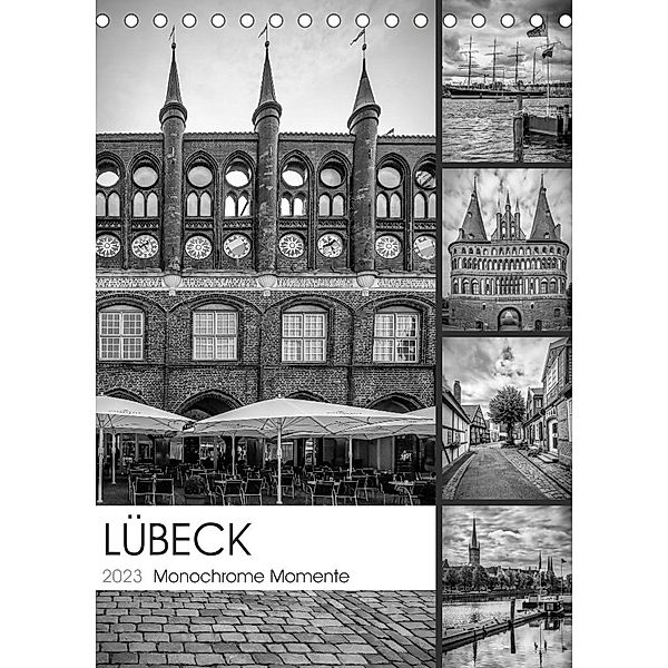 LÜBECK Monochrome Momente (Tischkalender 2023 DIN A5 hoch), Melanie Viola