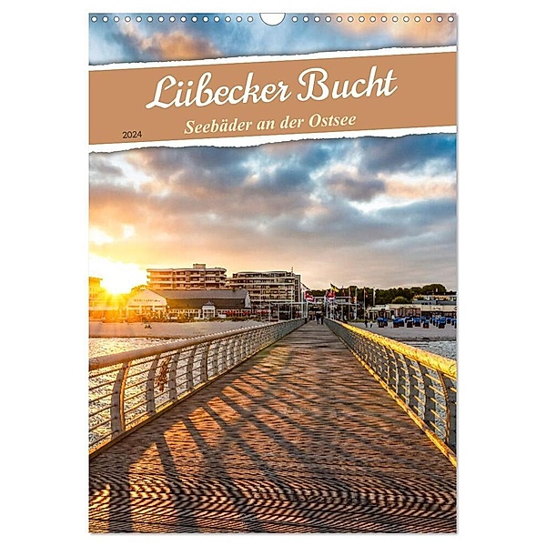 Lübecker Bucht Seebäder an der Ostsee (Wandkalender 2024 DIN A3 hoch), CALVENDO Monatskalender, Andrea Dreegmeyer
