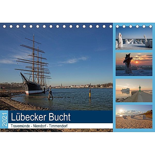 Lübecker Bucht - Travemünde - Niendorf - Timmendorf (Tischkalender 2021 DIN A5 quer), Andrea Potratz