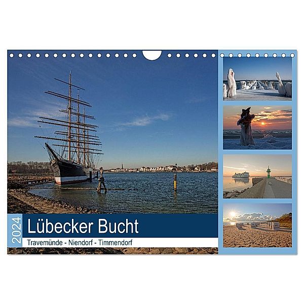 Lübecker Bucht - Travemünde - Niendorf - Timmendorf (Wandkalender 2024 DIN A4 quer), CALVENDO Monatskalender, Andrea Potratz