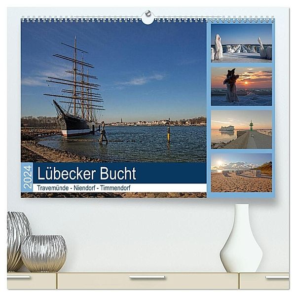 Lübecker Bucht - Travemünde - Niendorf - Timmendorf (hochwertiger Premium Wandkalender 2024 DIN A2 quer), Kunstdruck in Hochglanz, Andrea Potratz
