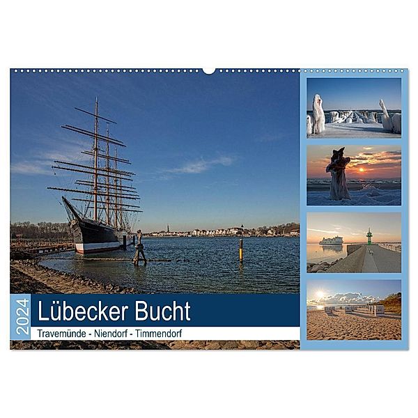Lübecker Bucht - Travemünde - Niendorf - Timmendorf (Wandkalender 2024 DIN A2 quer), CALVENDO Monatskalender, Andrea Potratz