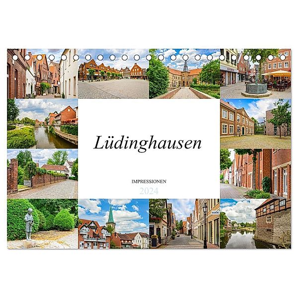 Lüdinghausen Impressionen (Tischkalender 2024 DIN A5 quer), CALVENDO Monatskalender, Dirk Meutzner