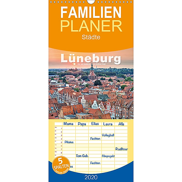 LÜNEBURG Ein- und Ausblicke von Andreas Voigt - Familienplaner hoch (Wandkalender 2020 , 21 cm x 45 cm, hoch), Andreas Voigt