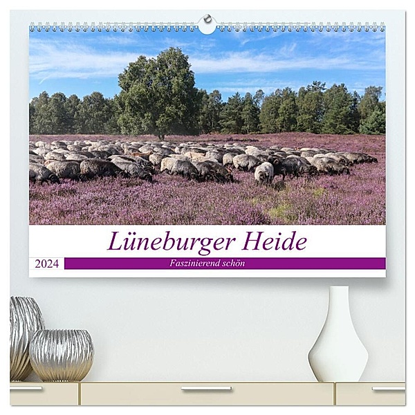 Lüneburger Heide - Faszinierend schön (hochwertiger Premium Wandkalender 2024 DIN A2 quer), Kunstdruck in Hochglanz, Heike Nack