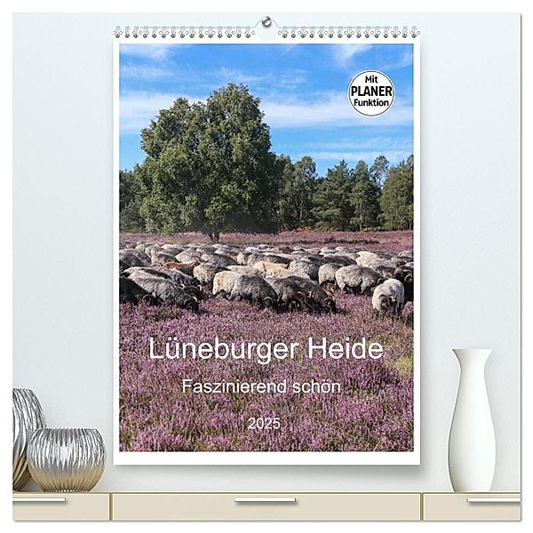 Lüneburger Heide - Faszinierend schön (hochwertiger Premium Wandkalender 2025 DIN A2 hoch), Kunstdruck in Hochglanz, Calvendo, Heike Nack