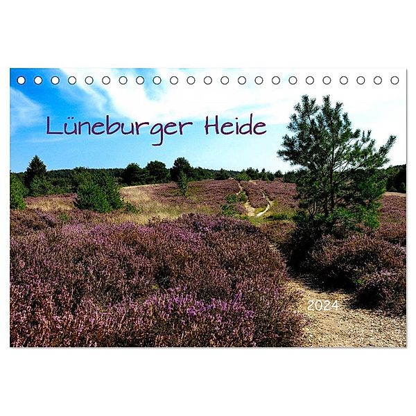 Lüneburger Heide (Tischkalender 2024 DIN A5 quer), CALVENDO Monatskalender, Heinz Pompsch