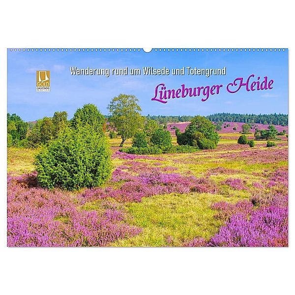 Lüneburger Heide - Wanderung rund um Wilsede und Totengrund (Wandkalender 2025 DIN A2 quer), CALVENDO Monatskalender, Calvendo, LianeM