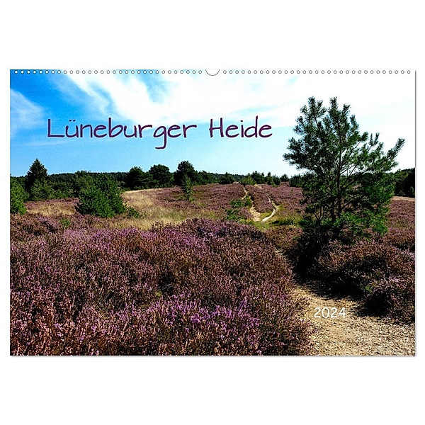 Lüneburger Heide (Wandkalender 2024 DIN A2 quer), CALVENDO Monatskalender, Heinz Pompsch