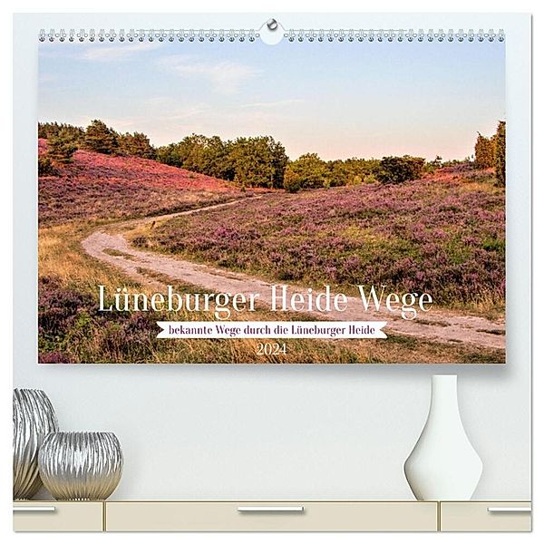 Lüneburger Heide Wege (hochwertiger Premium Wandkalender 2024 DIN A2 quer), Kunstdruck in Hochglanz, Jessie Rettig Jessies-Lichtblicke