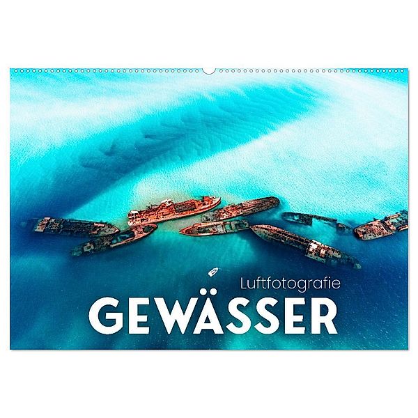 Luftfotografie - Gewässer (Wandkalender 2024 DIN A2 quer), CALVENDO Monatskalender, SF