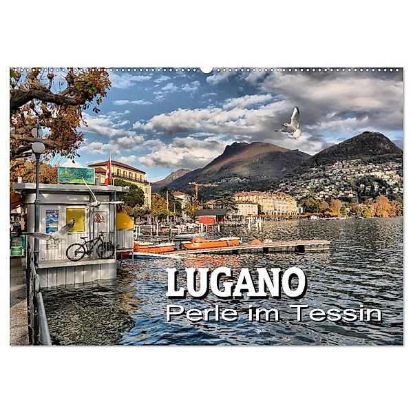 Lugano - Perle im Tessin (Wandkalender 2024 DIN A2 quer), CALVENDO Monatskalender, Thomas Bartruff