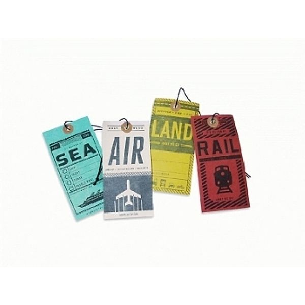 Luggage Tags, 4 different tags, Herb Lester Associates