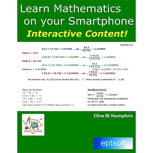 Lulu.com: Learn Mathematics On Your Smartphone, Clive W. Humphris