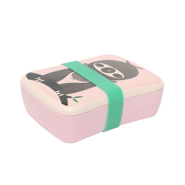 Petit Monkey Lunchbox BAMBUS FAULTIER in rosa
