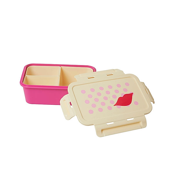 rice Lunchbox KISS mit 3 Fächern in pink