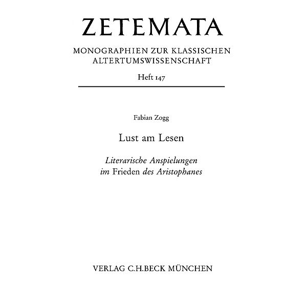 Lust am Lesen / Zetemata Bd.147, Fabian Zogg