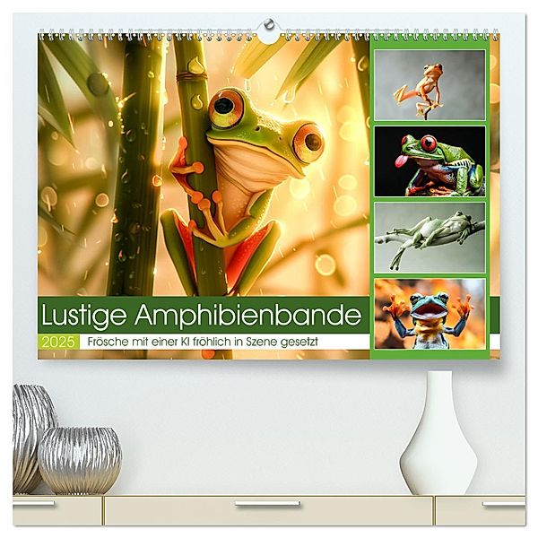 Lustige Amphibienbande (hochwertiger Premium Wandkalender 2025 DIN A2 quer), Kunstdruck in Hochglanz, Calvendo, Steffen Gierok-Latniak