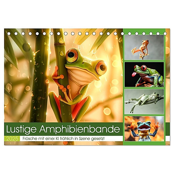 Lustige Amphibienbande (Tischkalender 2025 DIN A5 quer), CALVENDO Monatskalender, Calvendo, Steffen Gierok-Latniak