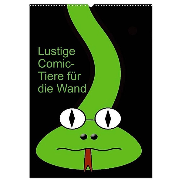 Lustige Comic-Tiere für die Wand (Wandkalender 2024 DIN A2 hoch), CALVENDO Monatskalender, Claudia Burlager