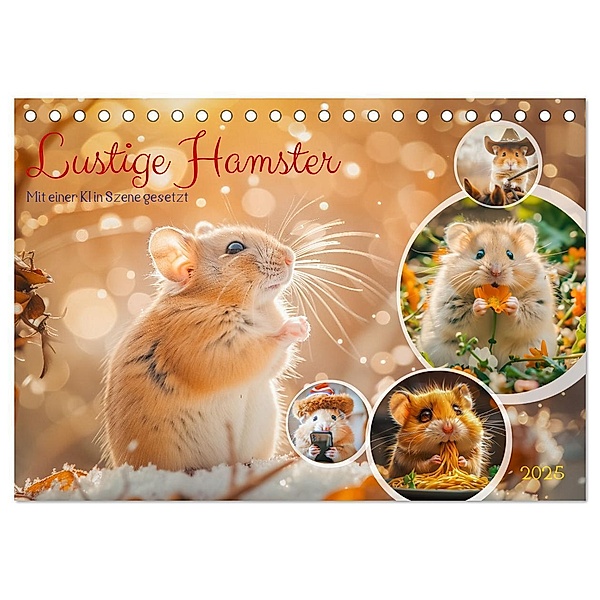 Lustige Hamster (Tischkalender 2025 DIN A5 quer), CALVENDO Monatskalender, Calvendo, Steffen Gierok-Latniak