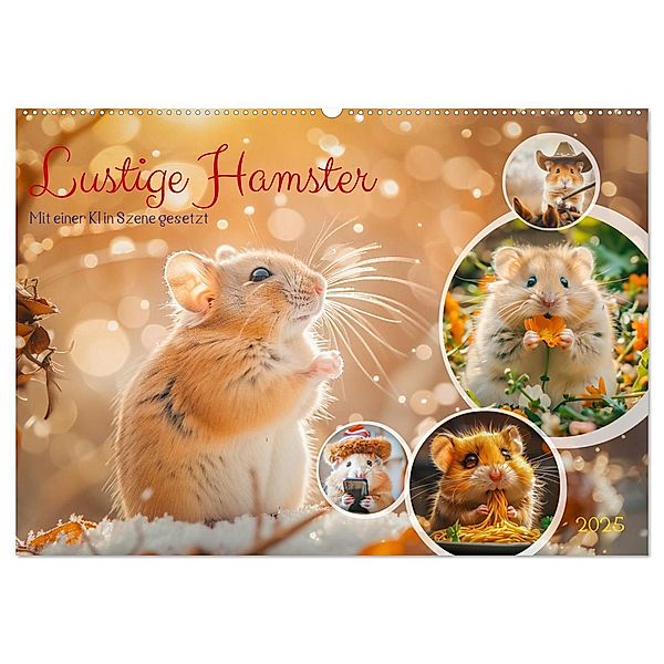 Lustige Hamster (Wandkalender 2025 DIN A2 quer), CALVENDO Monatskalender, Calvendo, Steffen Gierok-Latniak