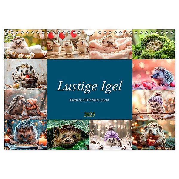 Lustige Igel (Wandkalender 2025 DIN A4 quer), CALVENDO Monatskalender, Calvendo, Steffen Gierok-Latniak