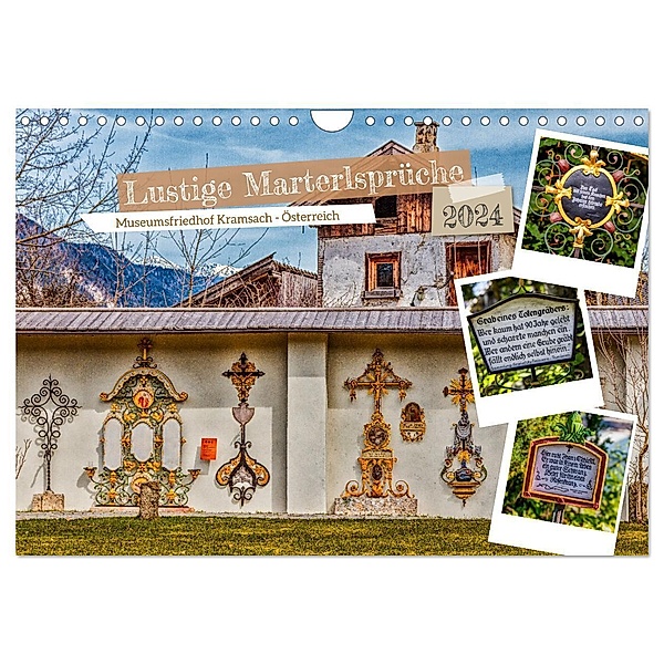 Lustige Marterlsprüche (Wandkalender 2024 DIN A4 quer), CALVENDO Monatskalender, Ursula Di Chito