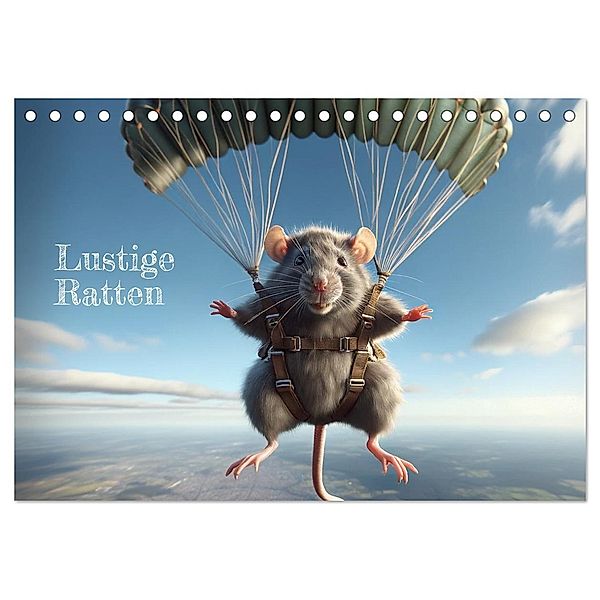 Lustige Ratten (Tischkalender 2024 DIN A5 quer), CALVENDO Monatskalender, Calvendo, Peter R. Stuhlmann