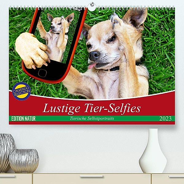 Lustige Tier-Selfies. Tierische Selbstportraits (Premium, hochwertiger DIN A2 Wandkalender 2023, Kunstdruck in Hochglanz, Elisabeth Stanzer