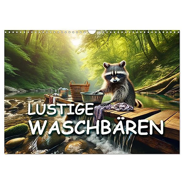 Lustige Waschbären (Wandkalender 2025 DIN A3 quer), CALVENDO Monatskalender, Calvendo, Peter R. Stuhlmann
