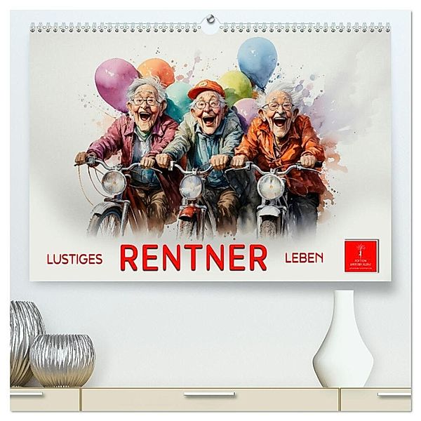 Lustiges Rentner Leben (hochwertiger Premium Wandkalender 2024 DIN A2 quer), Kunstdruck in Hochglanz, Peter Roder