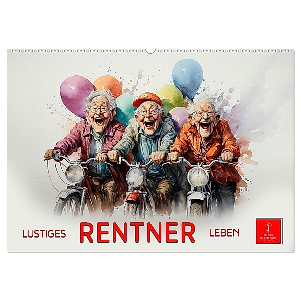 Lustiges Rentner Leben (Wandkalender 2024 DIN A2 quer), CALVENDO Monatskalender, Peter Roder