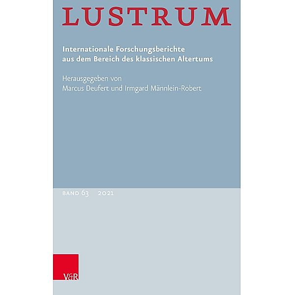Lustrum Band 63 - 2021 / Lustrum