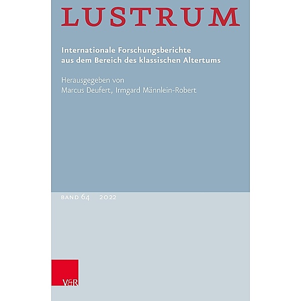 Lustrum Band 64 - 2022 / Lustrum Bd.2022064
