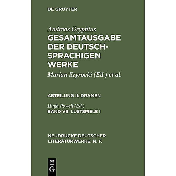 Lustspiele.Tl.1, Andreas Gryphius