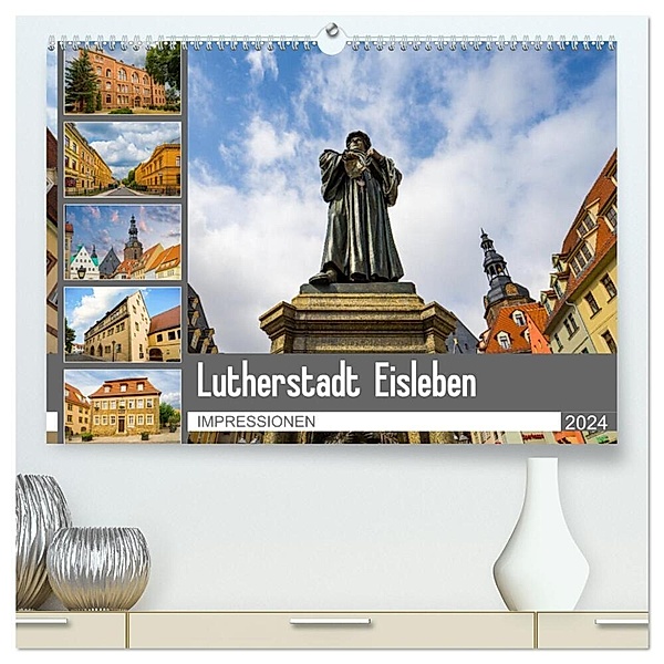 Lutherstadt Eisleben Impressionen (hochwertiger Premium Wandkalender 2024 DIN A2 quer), Kunstdruck in Hochglanz, Dirk Meutzner