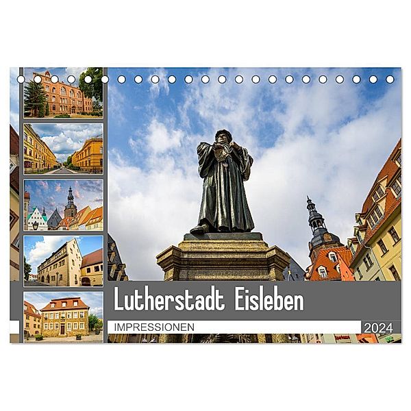 Lutherstadt Eisleben Impressionen (Tischkalender 2024 DIN A5 quer), CALVENDO Monatskalender, Dirk Meutzner