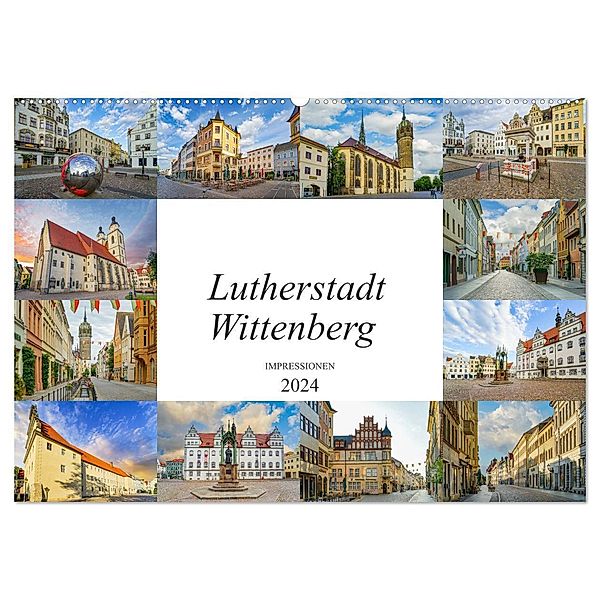 Lutherstadt Wittenberg Impressionen (Wandkalender 2024 DIN A2 quer), CALVENDO Monatskalender, Dirk Meutzner