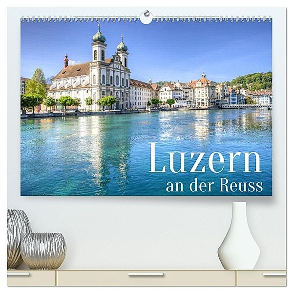 Luzern an der Reuss (hochwertiger Premium Wandkalender 2024 DIN A2 quer), Kunstdruck in Hochglanz, saschahaas photography