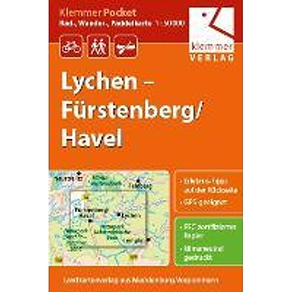 Lychen - Fürstenberg/Havel Rad-, Wander- und Paddelkarte 1 : 50 000, Christian Kuhlmann, Thomas Wachter, Klaus Klemmer