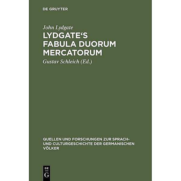 Lydgate's Fabula duorum mercatorum, John Lydgate