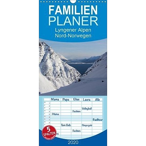 Lyngener Alpen Nord-Norwegen - Familienplaner hoch (Wandkalender 2020 , 21 cm x 45 cm, hoch), Barbara Esser