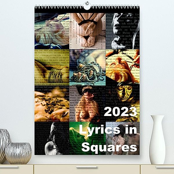 Lyrics In Squares (Premium, hochwertiger DIN A2 Wandkalender 2023, Kunstdruck in Hochglanz), Carina Meyer-Broicher