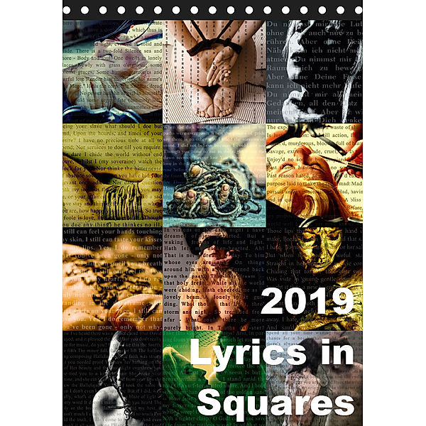 Lyrics In Squares (Tischkalender 2019 DIN A5 hoch), Carina Meyer-Broicher