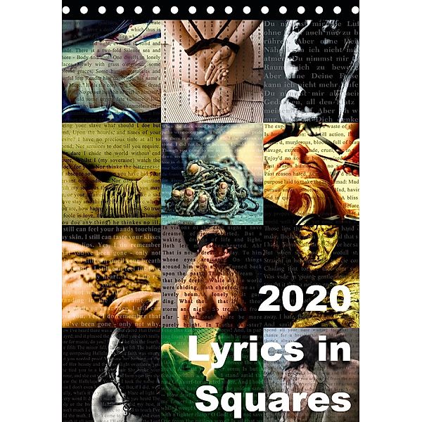 Lyrics In Squares (Tischkalender 2020 DIN A5 hoch), Carina Meyer-Broicher