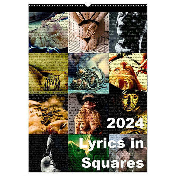 Lyrics In Squares (Wandkalender 2024 DIN A2 hoch), CALVENDO Monatskalender, Carina Meyer-Broicher