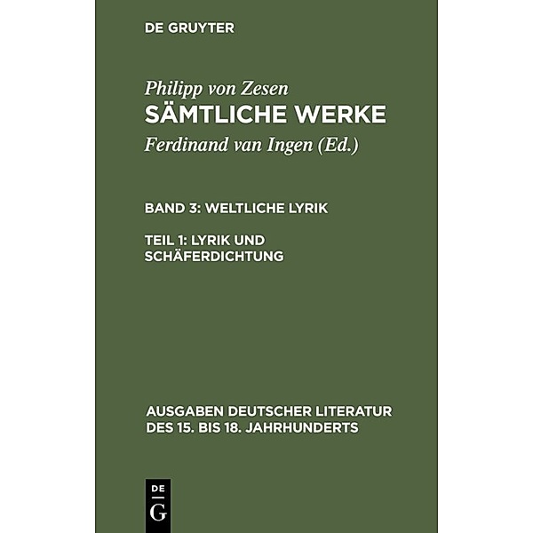 Lyrik und Schäferdichtung, Philipp von Zesen