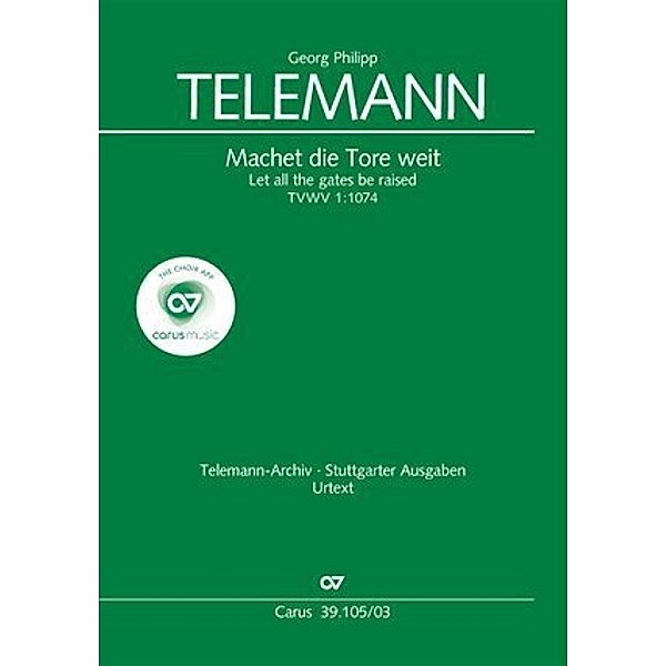 Machet die Tore weit TWV 1:1074, Klavierauszug, Georg Philipp Telemann