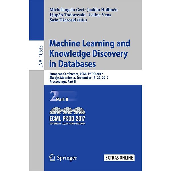 Machine Learning and Knowledge Discovery in Databases / Lecture Notes in Computer Science Bd.10535